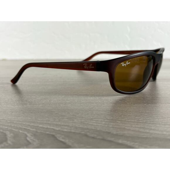 Ray-Ban RB 4003 PS12 604-S Brown Wrap Sunglasses Italy - Picture 1 of 6